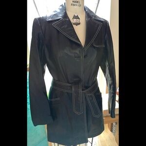 Carla Falleri Italian Designer Leather Coat